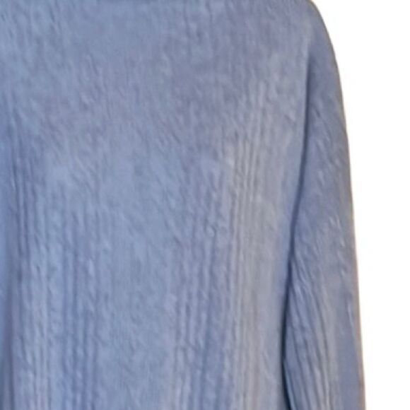 Hello Nite Sweater Sz Small Heather Blue Mock Neck Ribbed Soft Pullover NWT - Picture 6 of 8